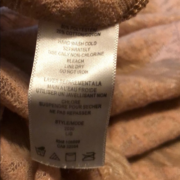 Blush Sheer Striped 3/4 Sleeve Button Down Top - Picture 4 of 5